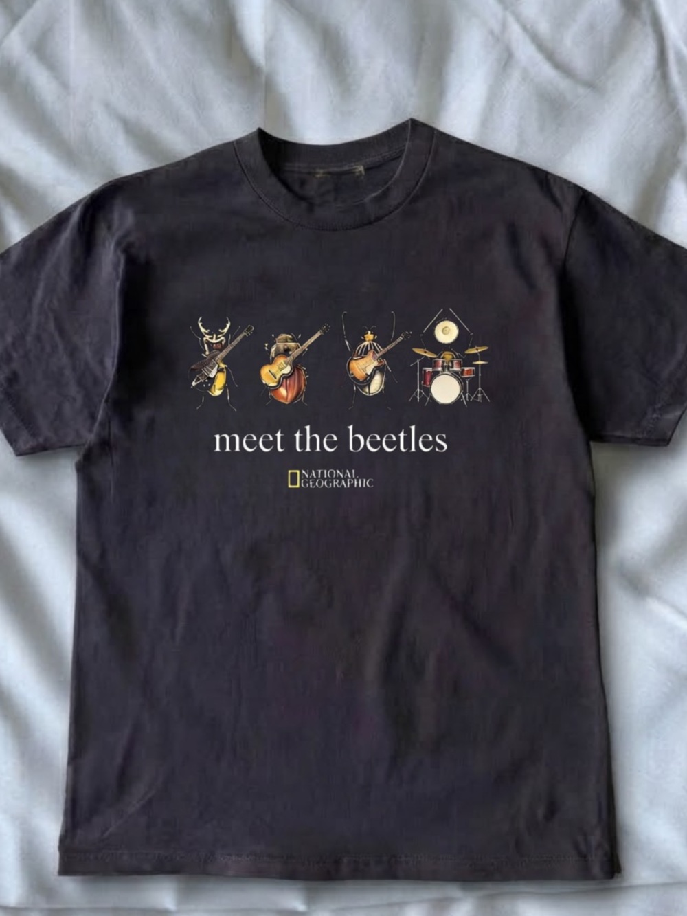 Gildan Black 'Meet the Beetles' Graphic Tee